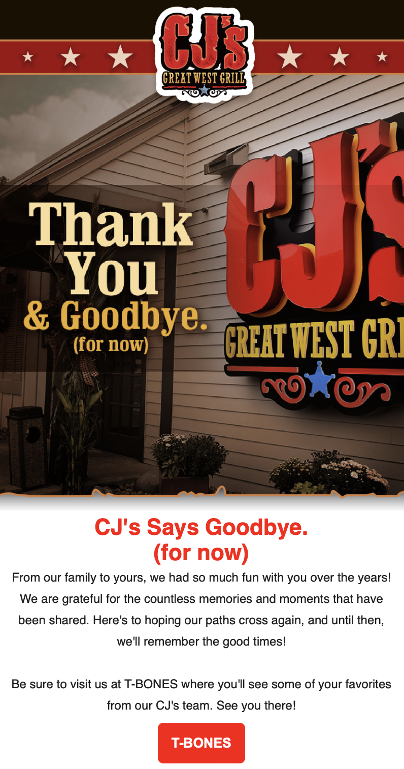 CJ's Great West Grill - A Great NH Restaurants Company